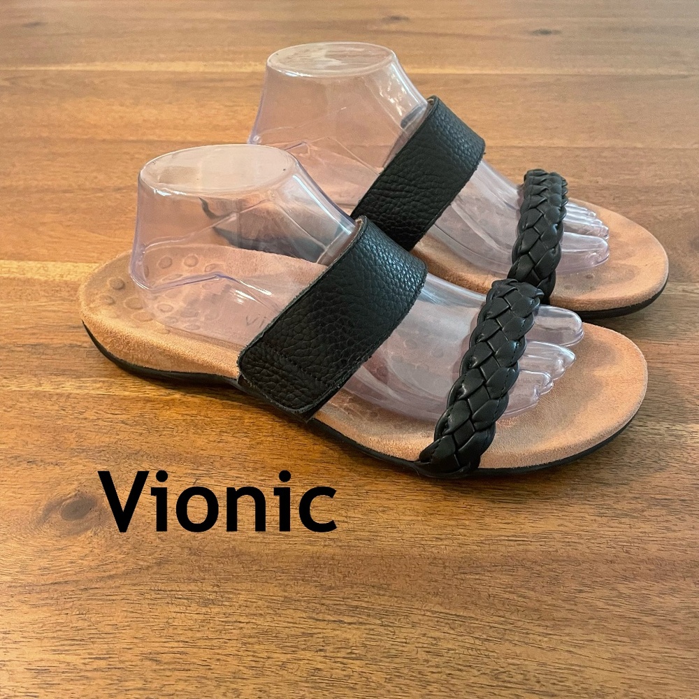 Vionic jeanne black strap sandal Size 11